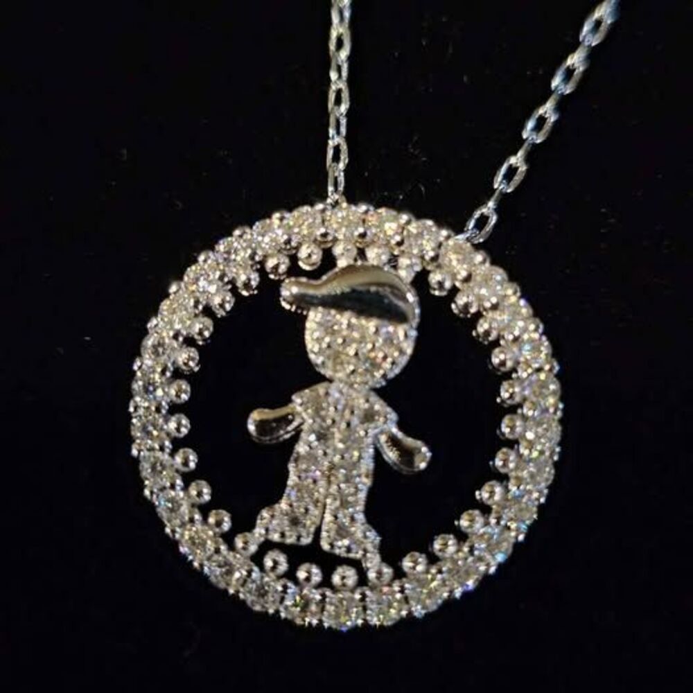 .93CTW VVSD Moissanite Pendant on 18" Sterling Silver Chain.